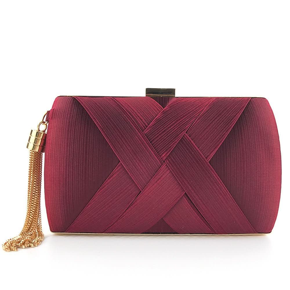 Bolso de noche para mujer con borlas y diseño moderno
