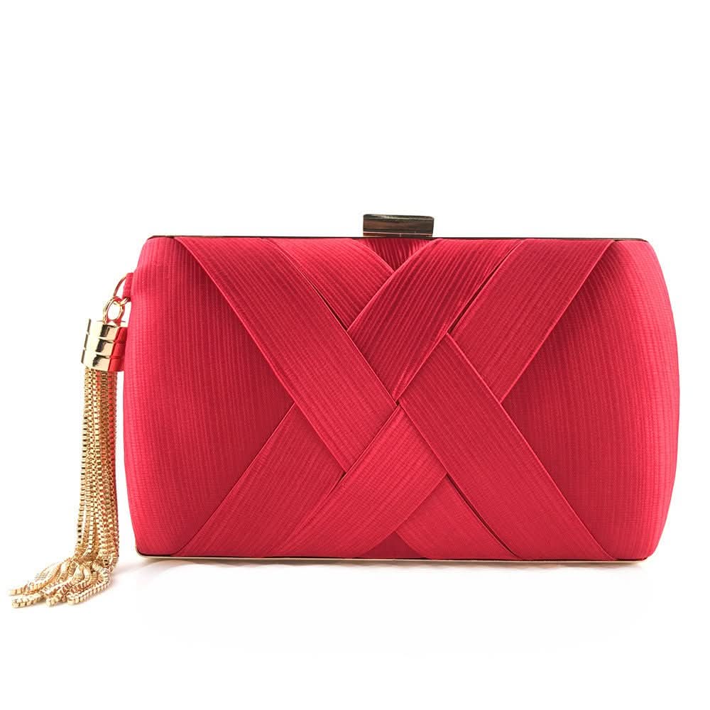 Bolso de noche para mujer con borlas y diseño moderno