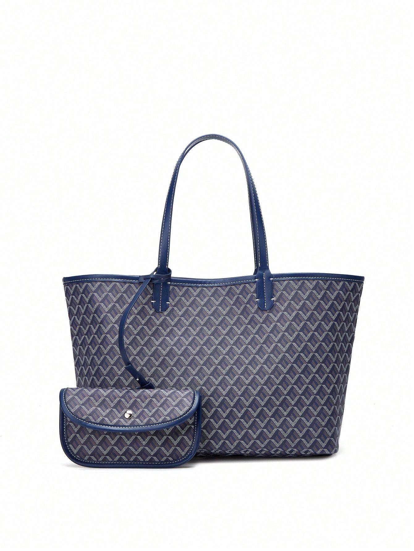 Bolso shopper espacioso con estampado gráfico