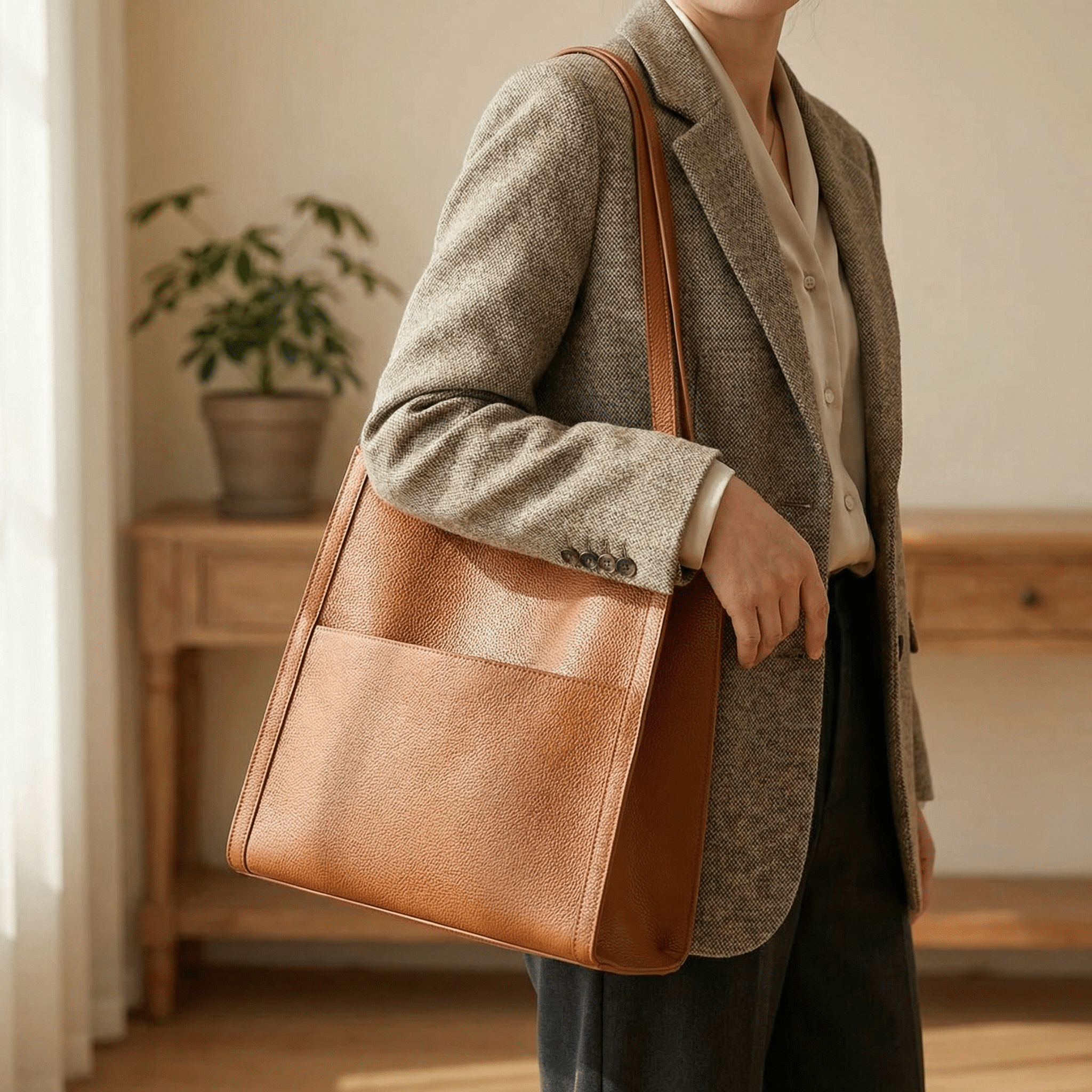 Bolso tote de hombro suave