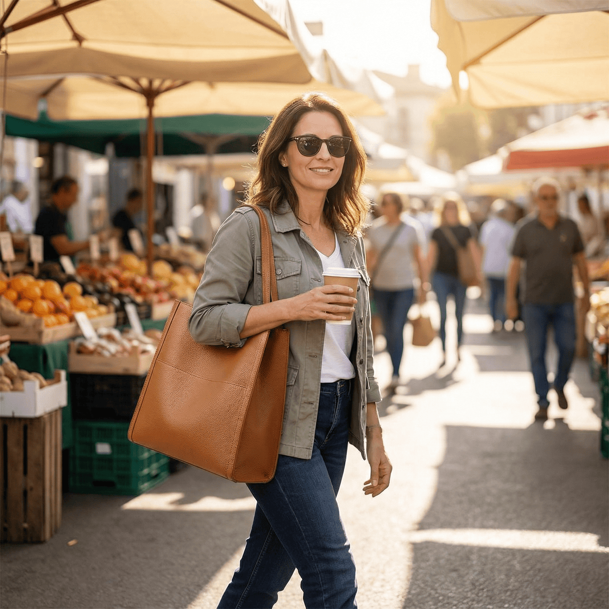 Bolso tote de hombro suave