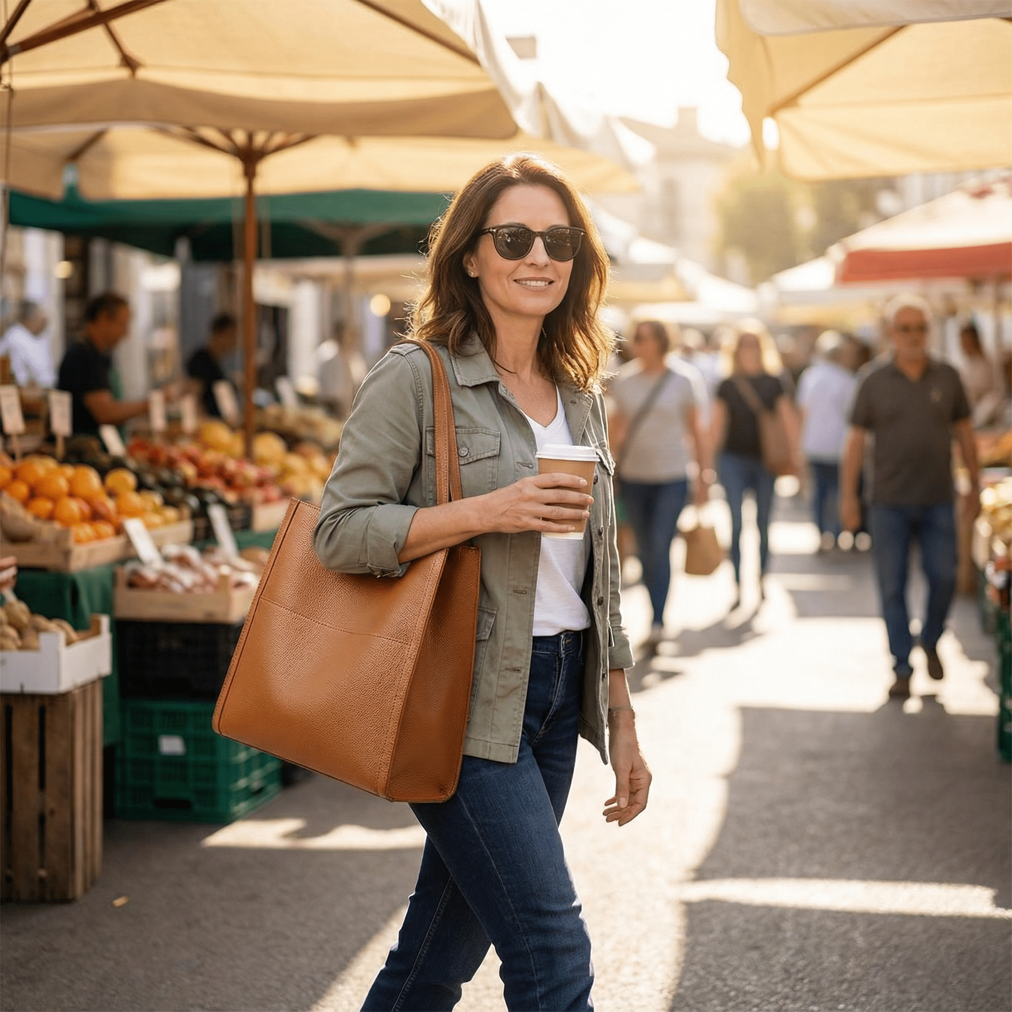 Bolso tote de hombro suave