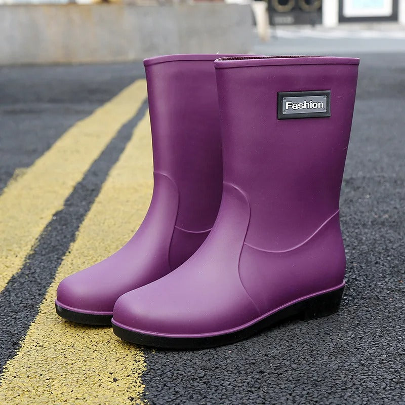 Botas de agua de caña media para mujer
