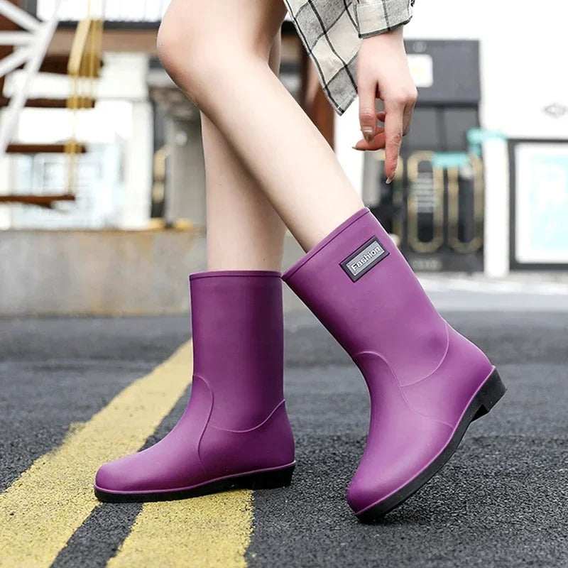 Botas de agua de caña media para mujer