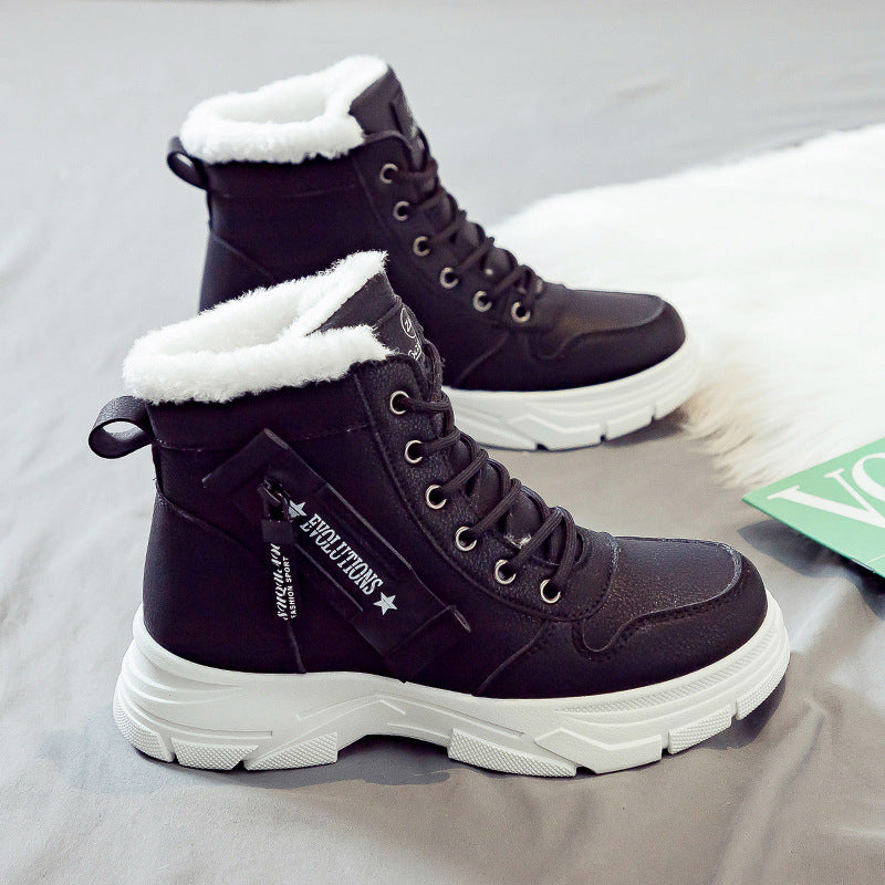 Botas de nieve térmicas con cremallera para mujer