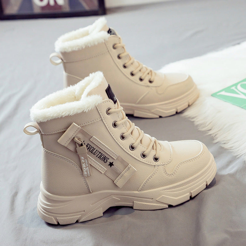 Botas de nieve térmicas con cremallera para mujer