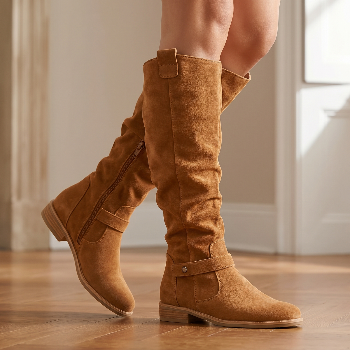 Botas de Piel Flexibles para Mujer | Calzado Anatómico Diario con Ajuste en el Tobillo