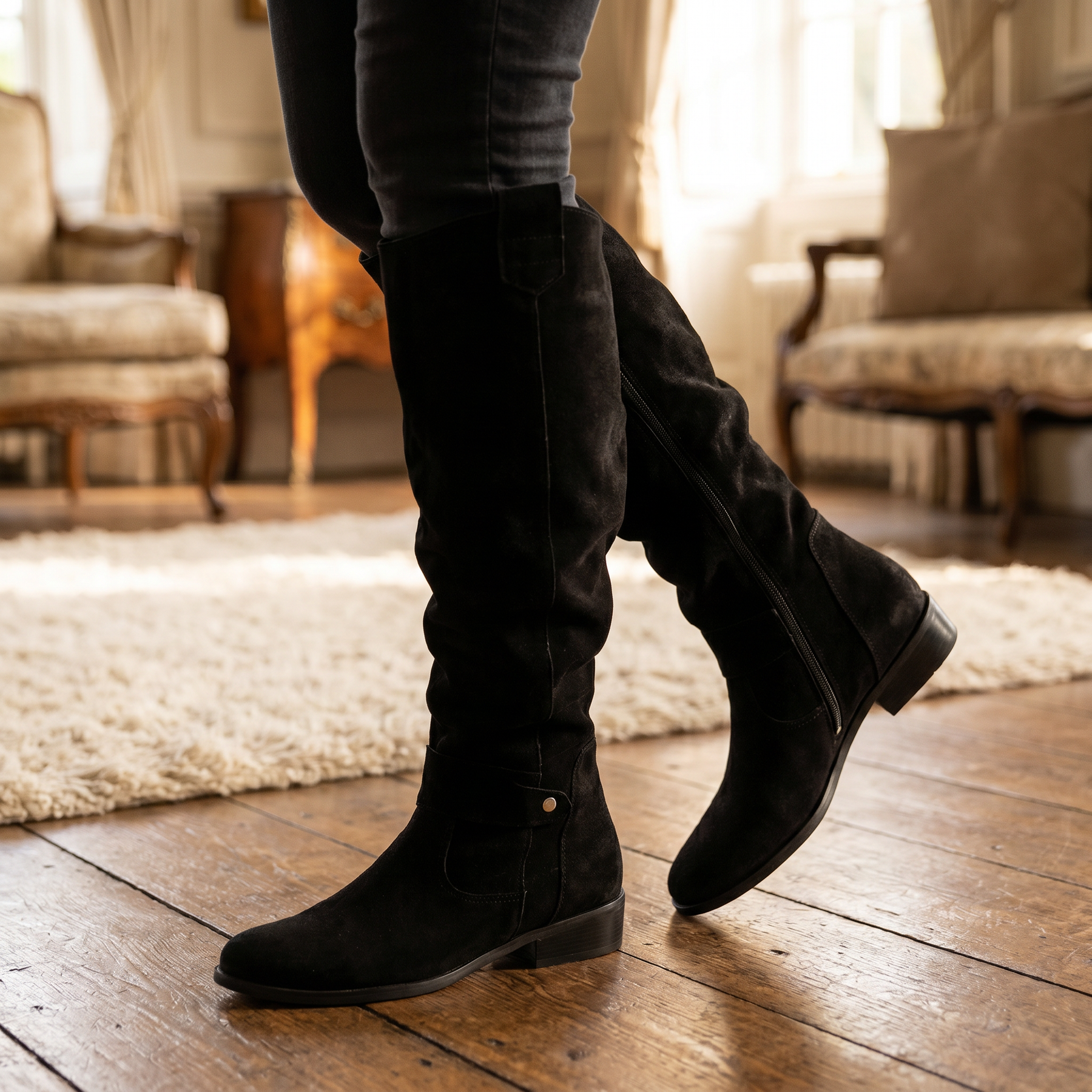 Botas de Piel Flexibles para Mujer | Calzado Anatómico Diario con Ajuste en el Tobillo