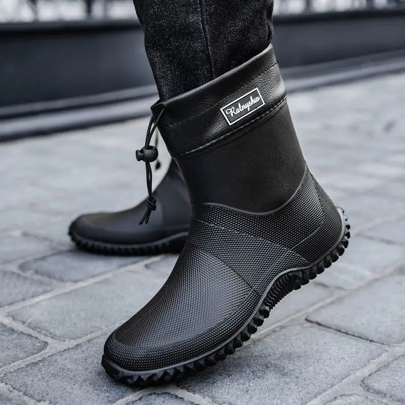 Botas de trabajo impermeables de caña baja para hombre