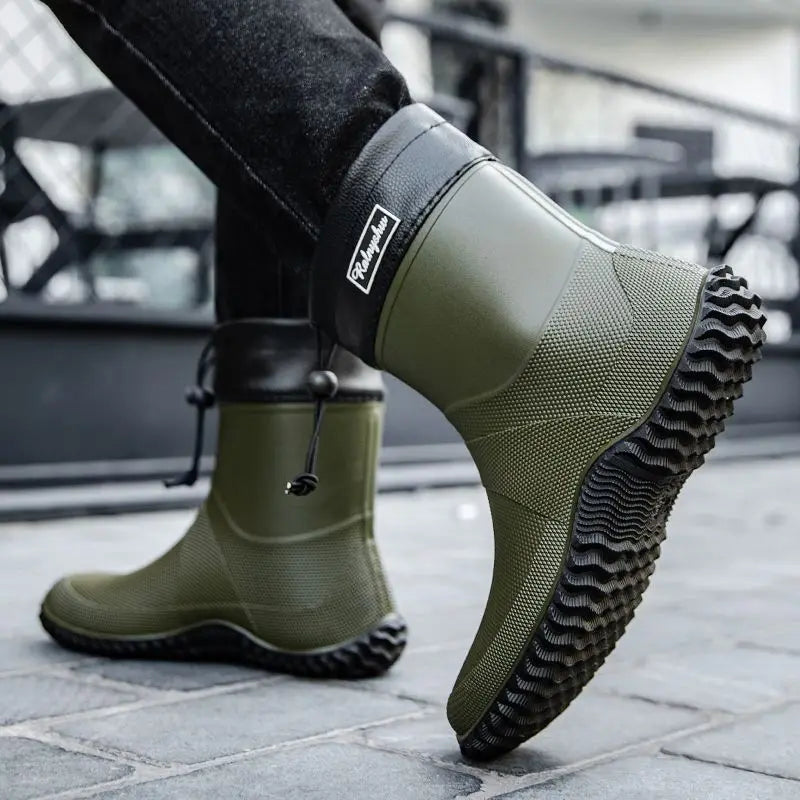 Botas de trabajo impermeables de caña baja para hombre