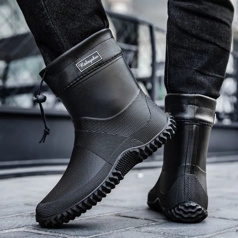 Botas de trabajo impermeables de caña baja para hombre