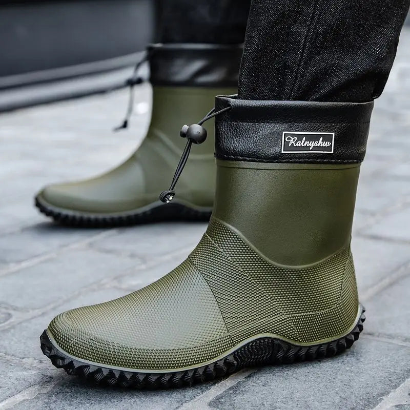 Botas de trabajo impermeables de caña baja para hombre