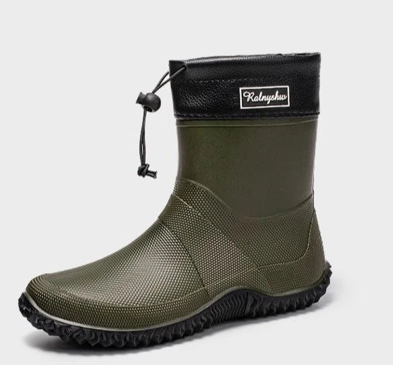 Botas de trabajo impermeables de caña baja para hombre