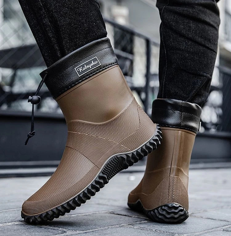 Botas de trabajo impermeables de caña baja para hombre