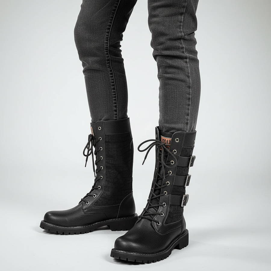 Botas moteras de caña alta