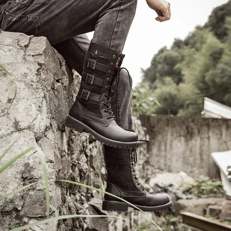 Botas moteras de caña alta