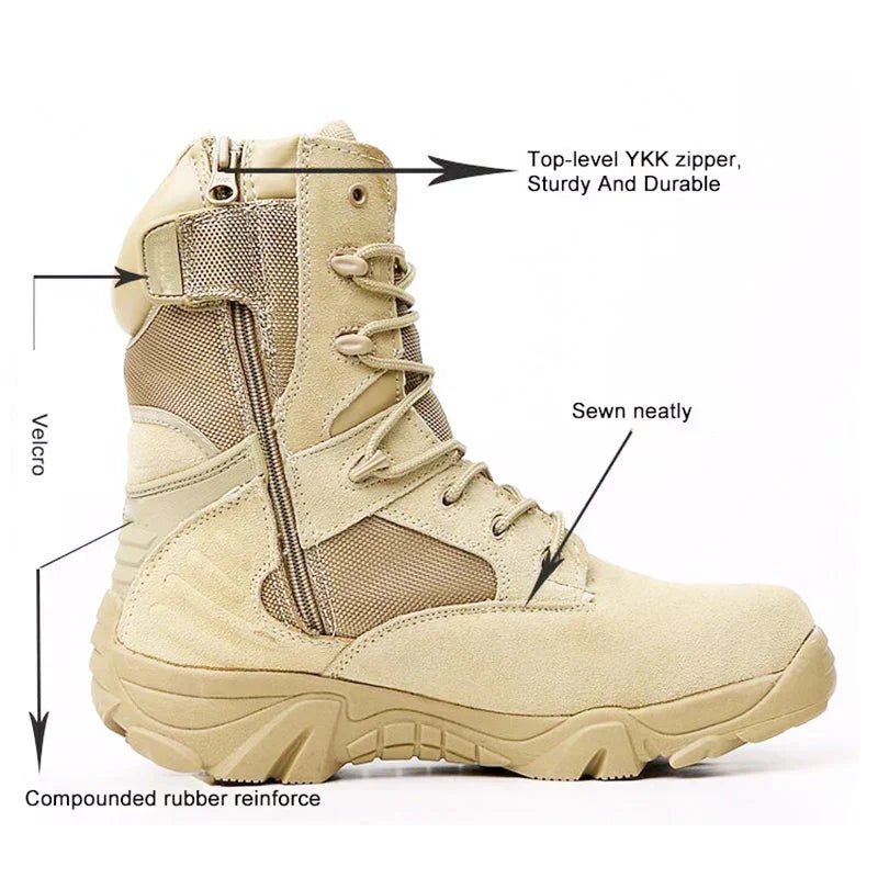 Botas tácticas resistentes para hombre para aventuras al aire libre