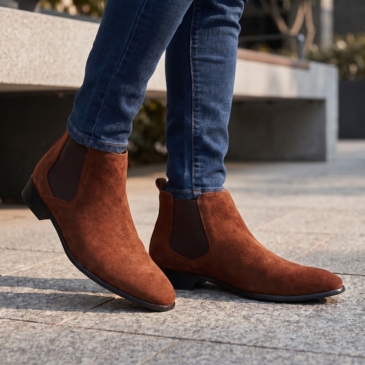 Botines Chelsea de piel para hombre | Sin cordones | Cómodos botines para el día a día