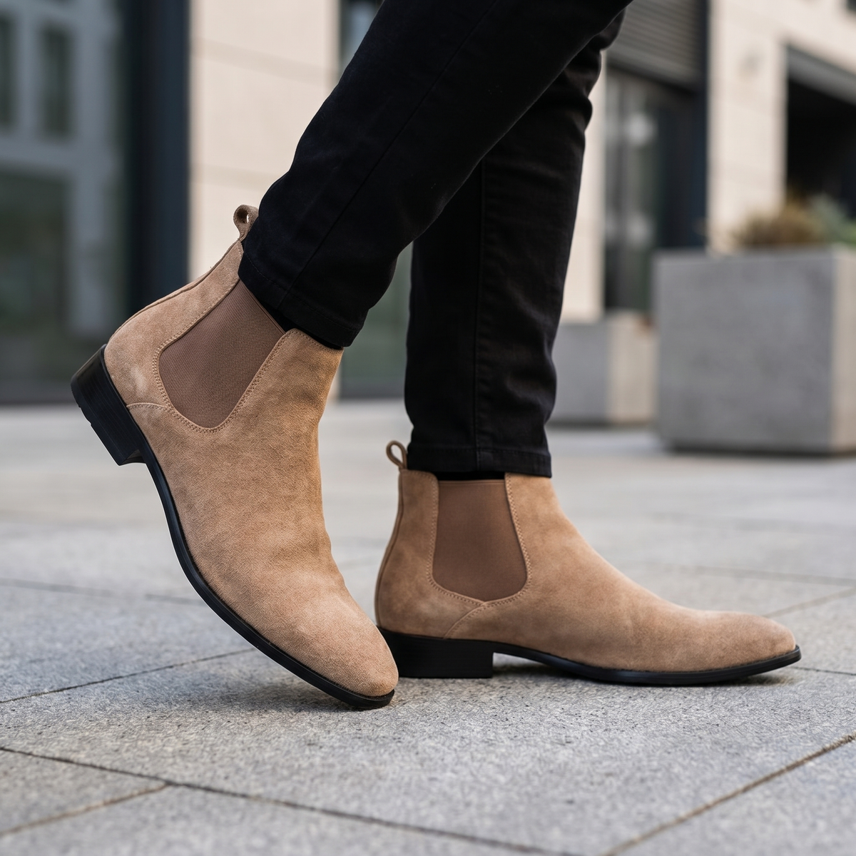 Botines Chelsea de piel para hombre | Sin cordones | Cómodos botines para el día a día