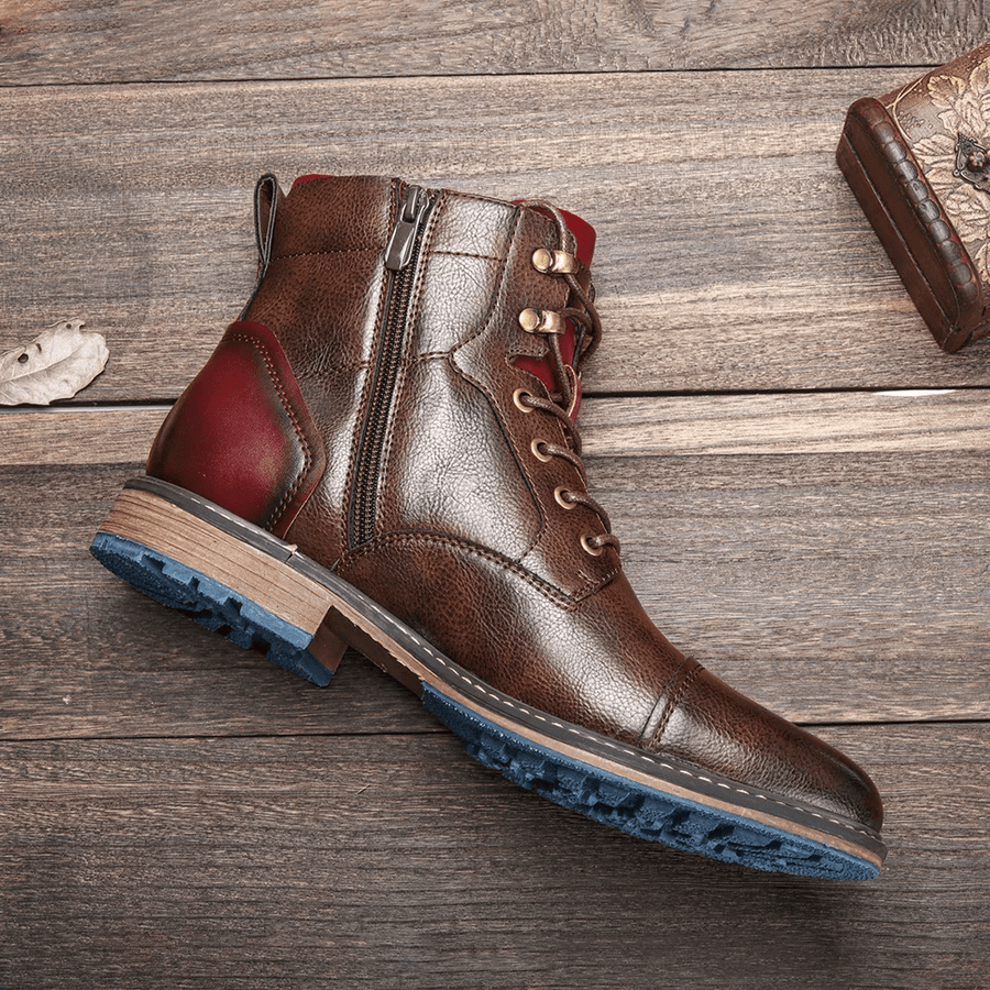 Botines con cremallera lateral y suela antideslizante