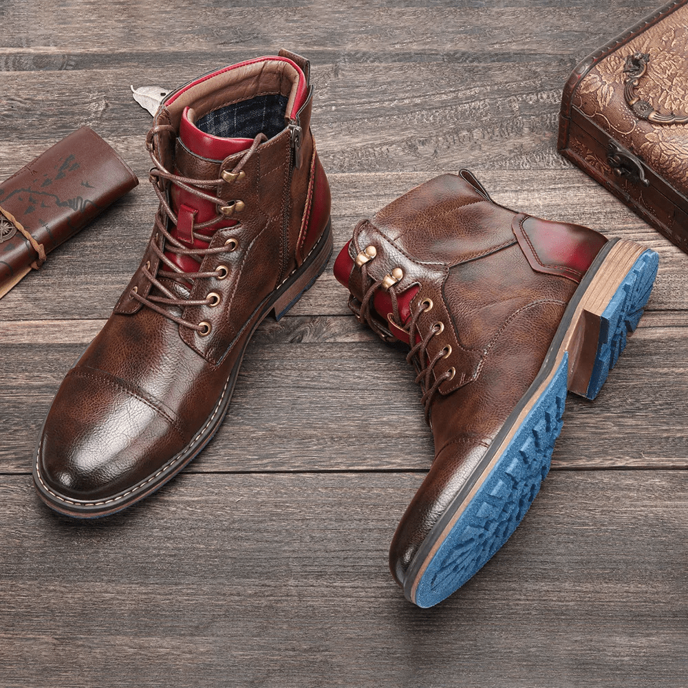 Botines con cremallera lateral y suela antideslizante