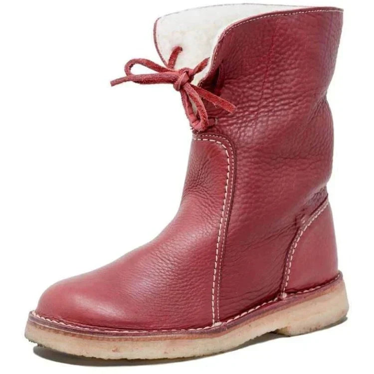 Botines impermeables de invierno para mujer con forro de lana