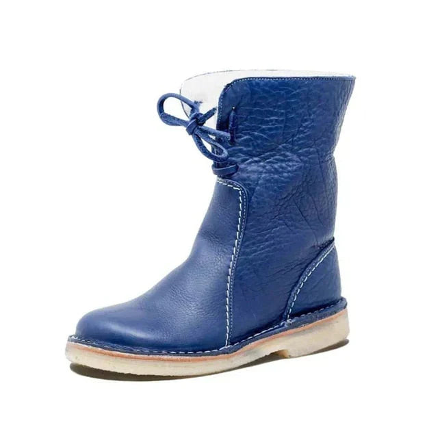 Botines impermeables de invierno para mujer con forro de lana