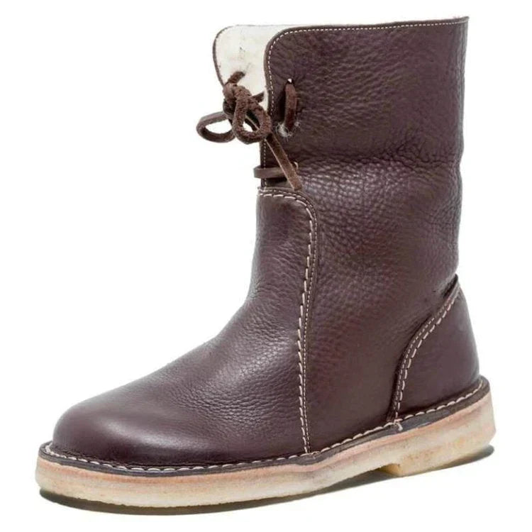 Botines impermeables de invierno para mujer con forro de lana