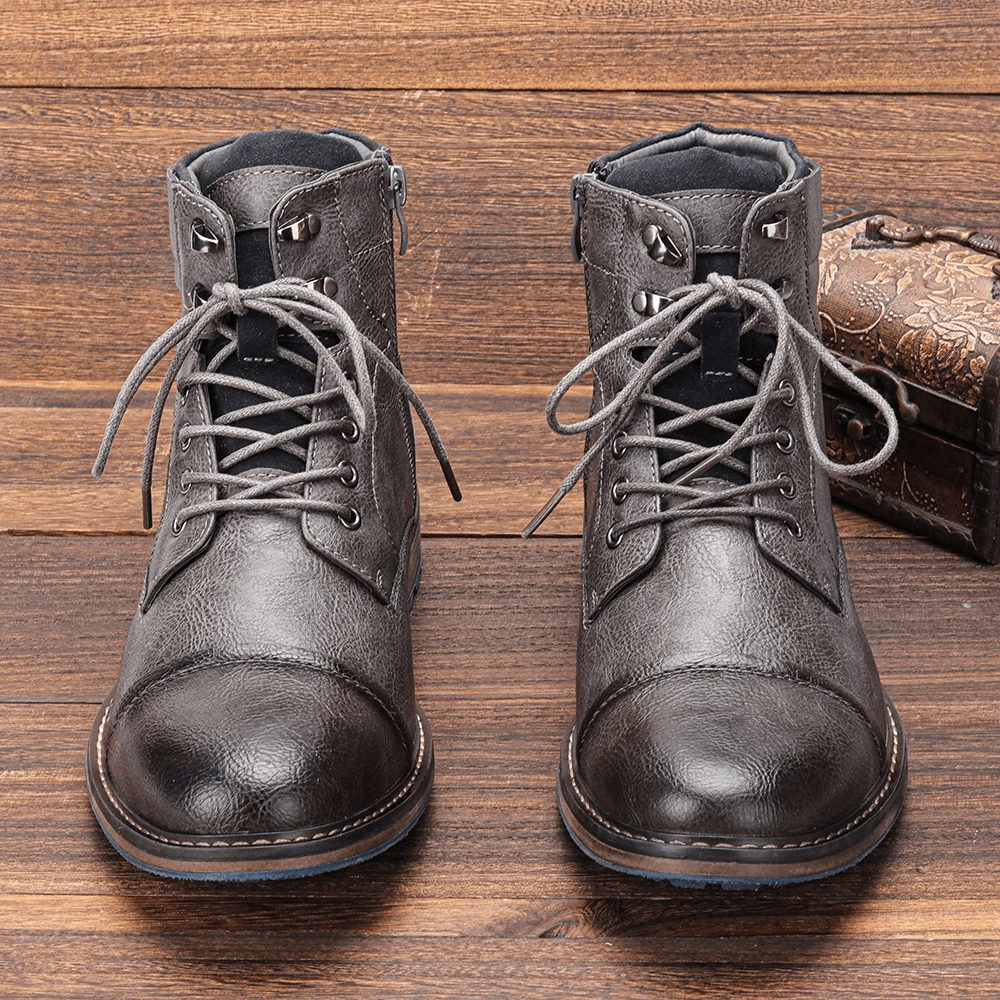Botines para hombre con cremallera lateral y suela antideslizante