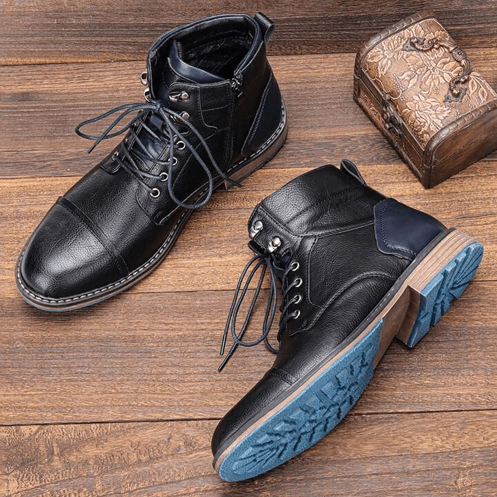 Botines para hombre con cremallera lateral y suela antideslizante
