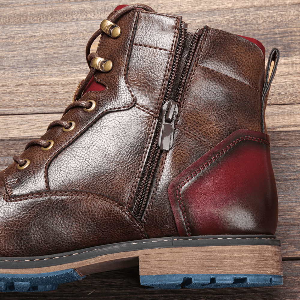 Botines para hombre con cremallera lateral y suela antideslizante