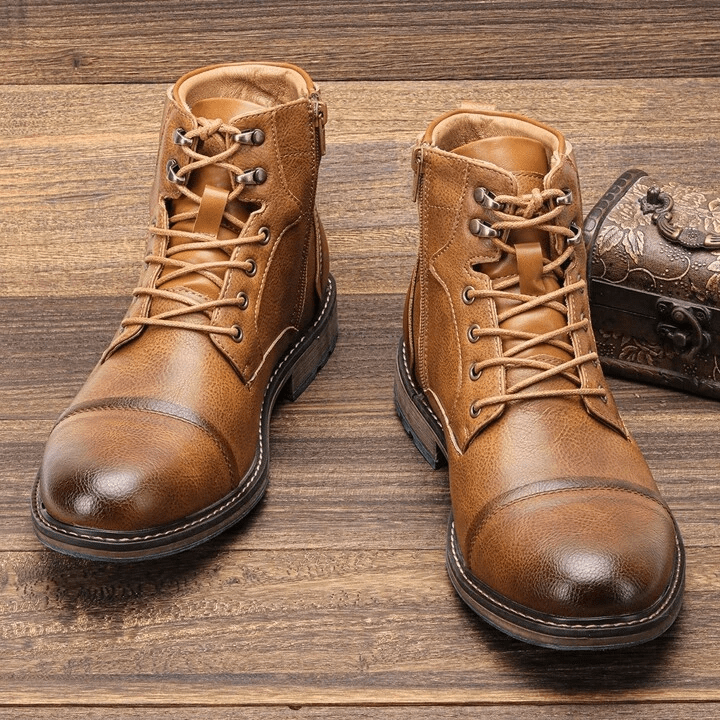 Botines para hombre con cremallera lateral y suela antideslizante