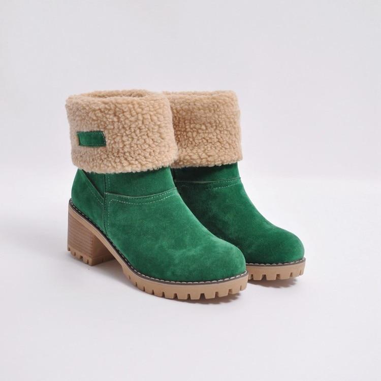 Botines para la nieve de invierno cálidos con pelo