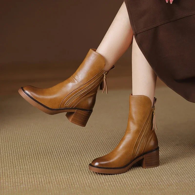Botines para mujer con tacón ancho
