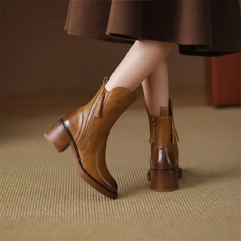 Botines para mujer con tacón ancho