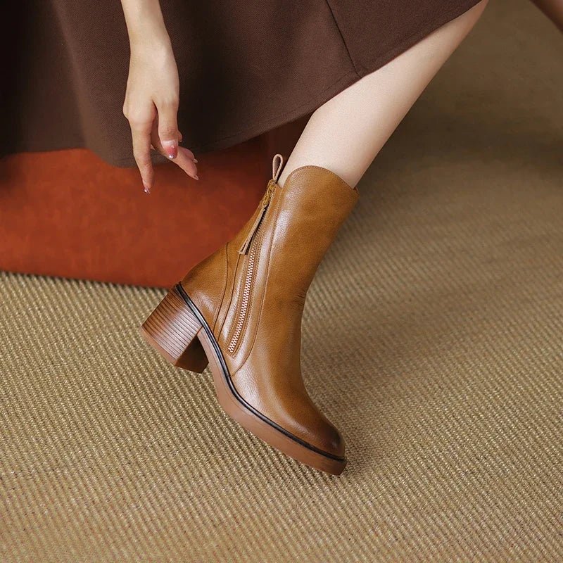 Botines para mujer con tacón ancho