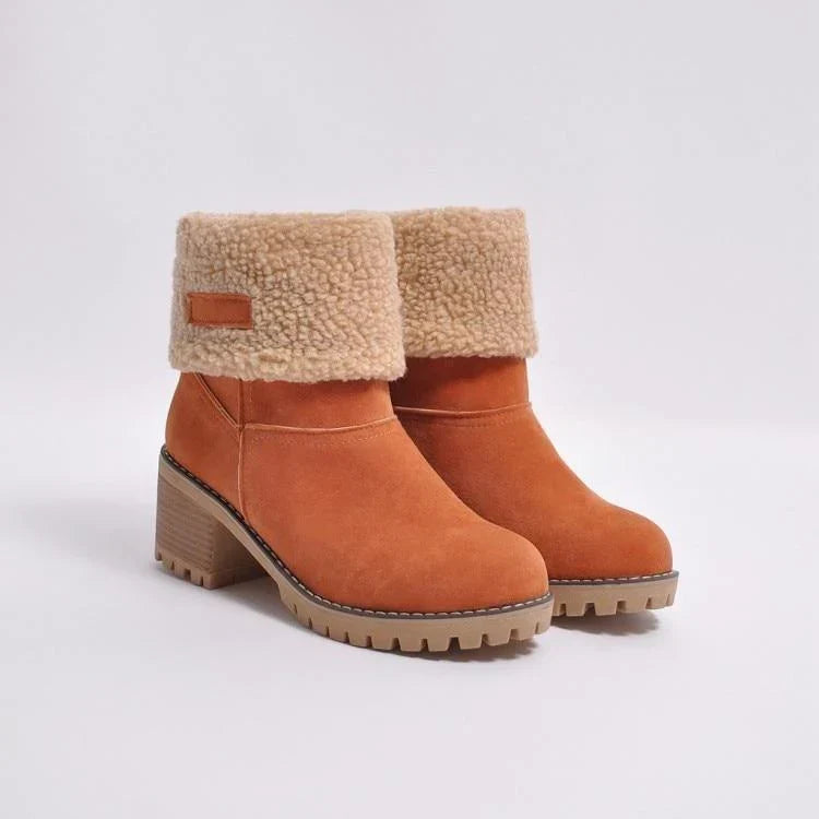 Botines para nieve de invierno cálidos con pelo