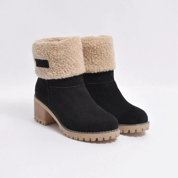 Botines para nieve de invierno cálidos con pelo