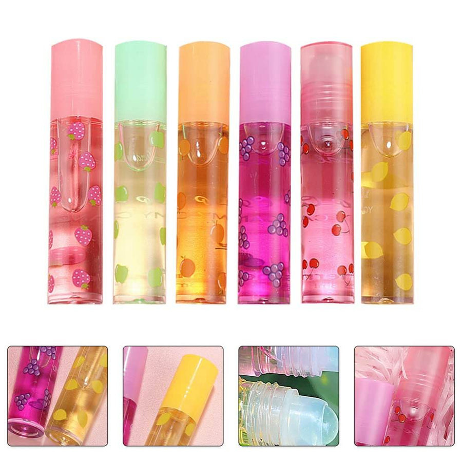 Brillo de labios brillante con efecto espejo acuoso (6 piezas)