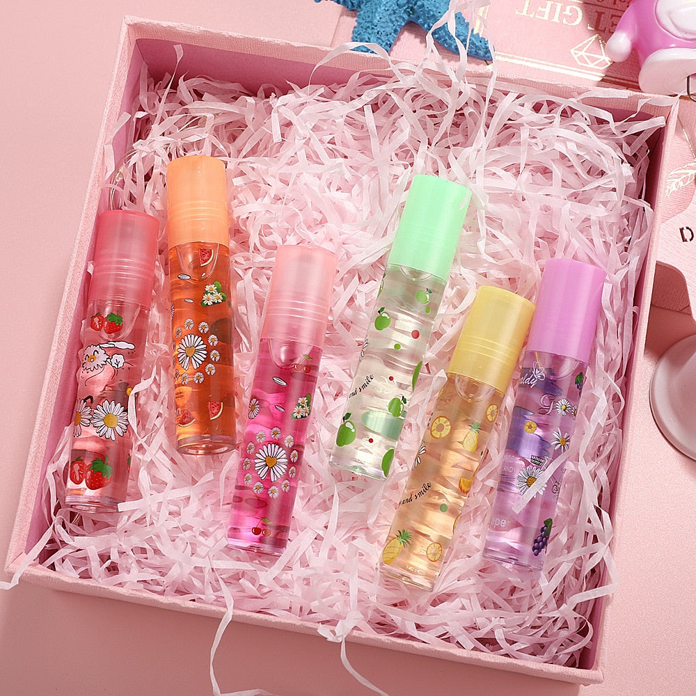 Brillo de labios brillante con efecto espejo acuoso (6 piezas)