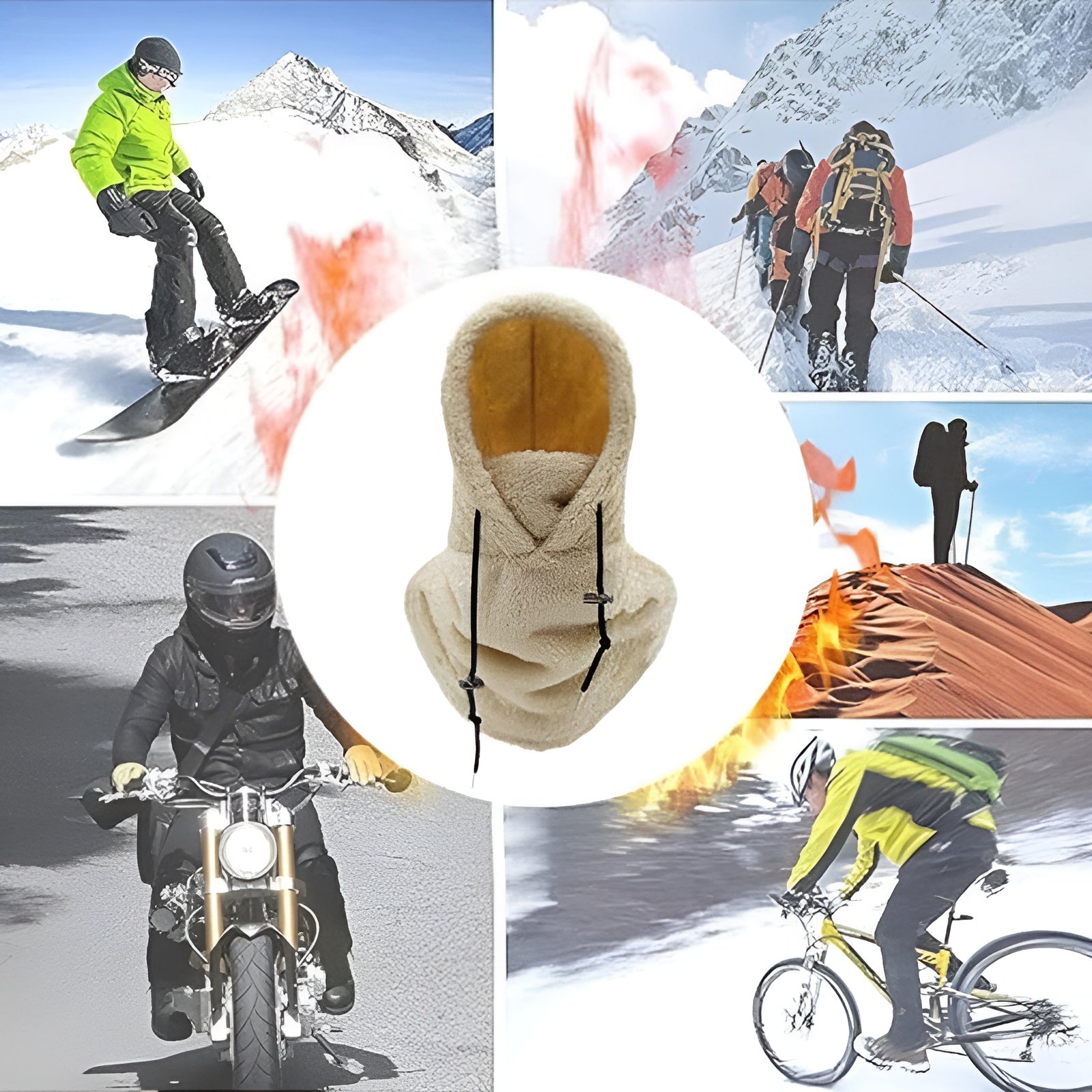 Bufanda tubular versátil de forro polar para invierno