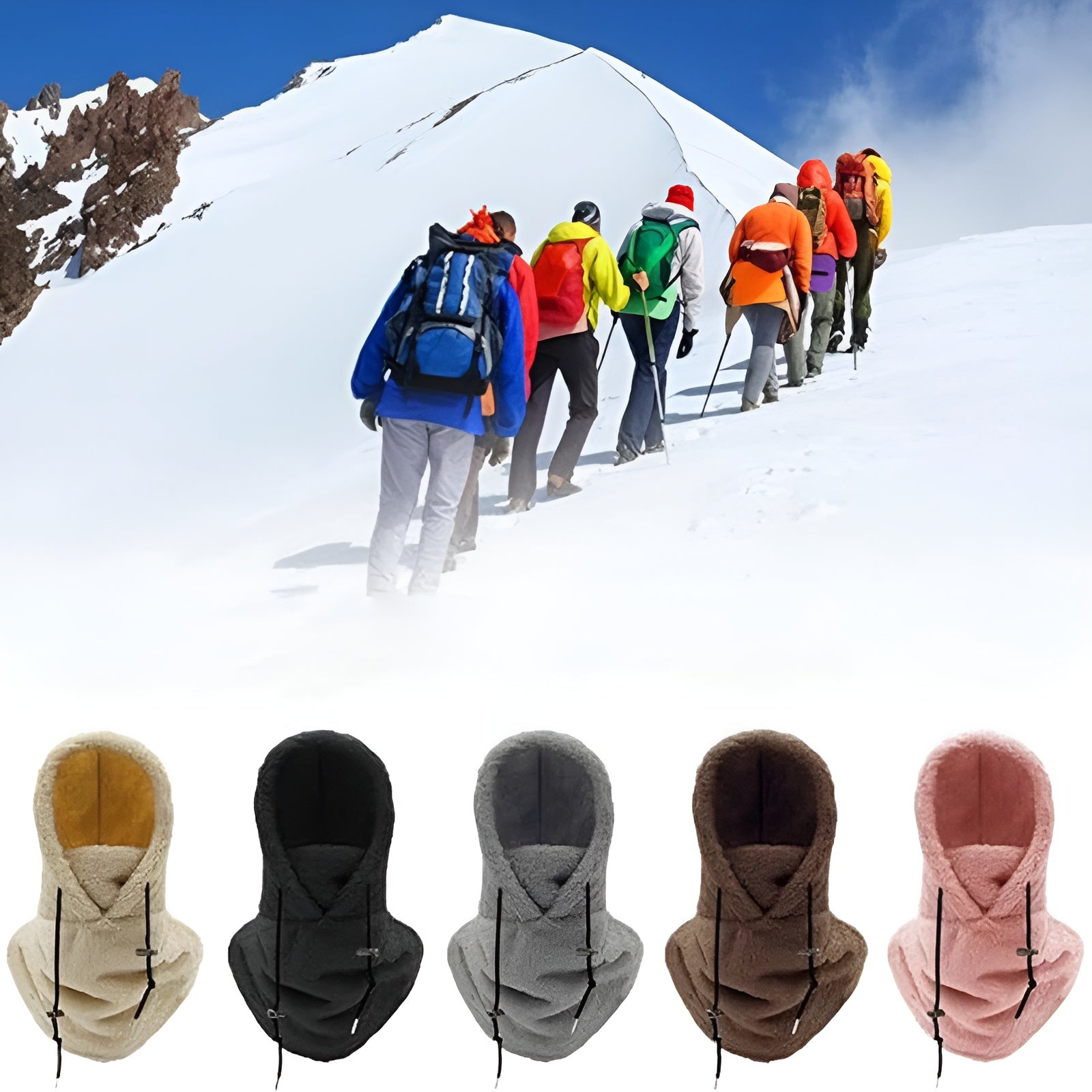 Bufanda tubular versátil de forro polar para invierno