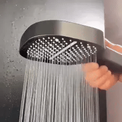 Cabezal de ducha de alta presión con filtro, efecto lluvia y turbo boost