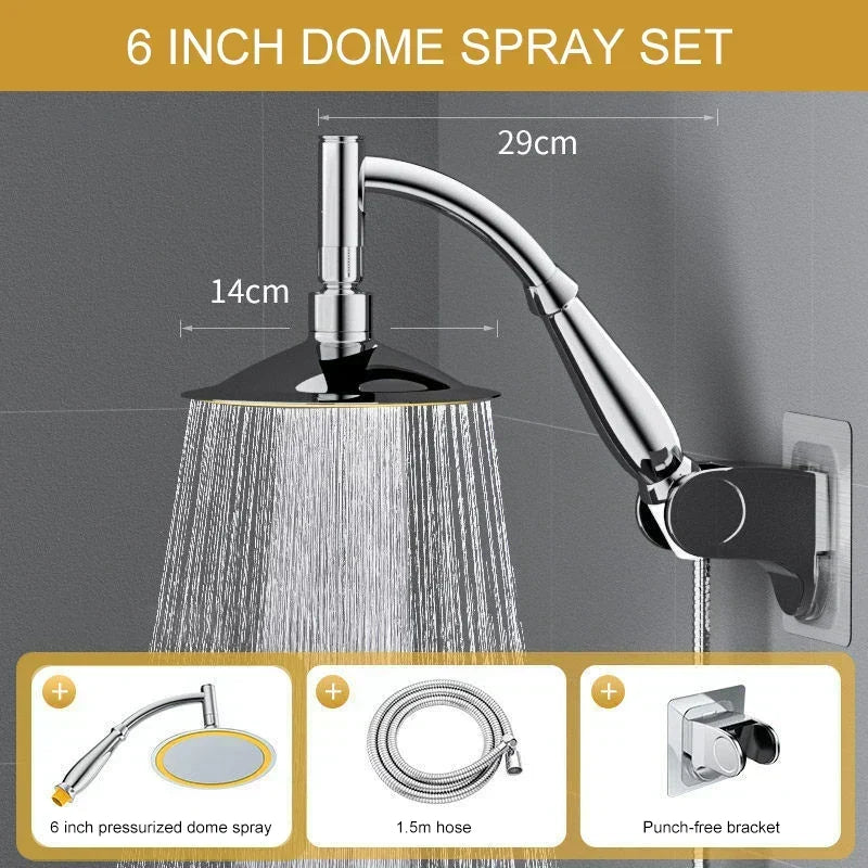 Cabezal de ducha de lluvia con ahorro de agua para una experiencia de spa en casa