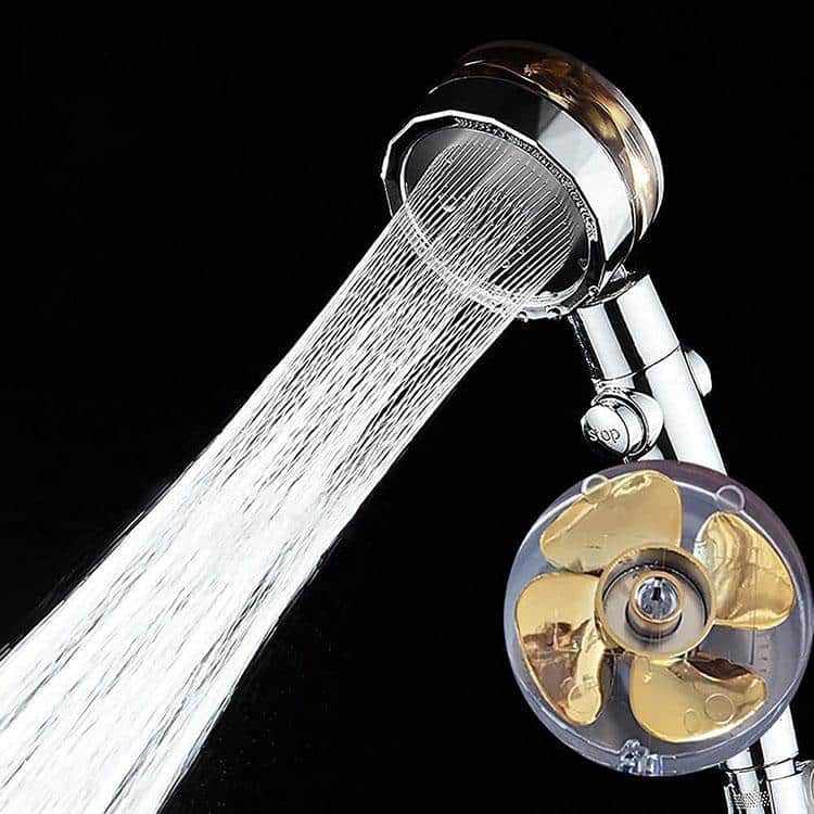 Cabezal de ducha economizador de agua con alta presión - Diseño giratorio orientable a 360° - Hasta un 40% de ahorro de agua