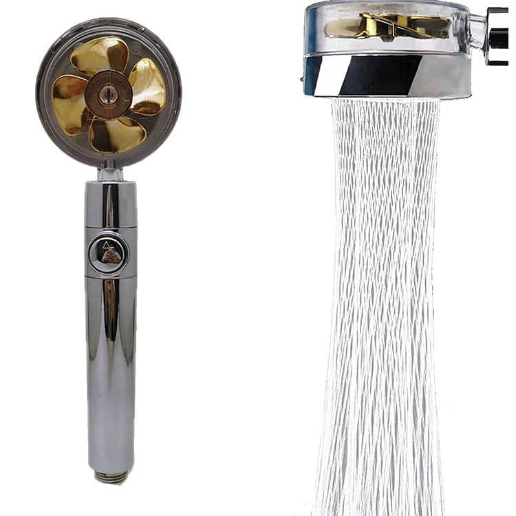 Cabezal de ducha economizador de agua con alta presión - Diseño giratorio orientable a 360° - Hasta un 40% de ahorro de agua