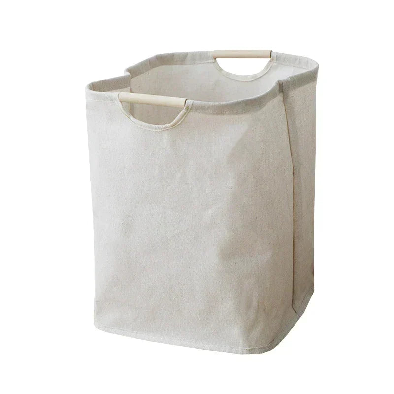 Caja de almacenaje plegable de algodón y lino de estilo japonés