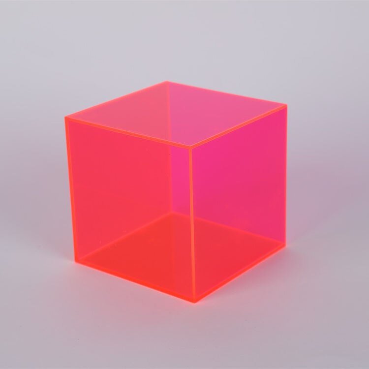 Caja de almacenamiento y exhibición de acrílico de colores
