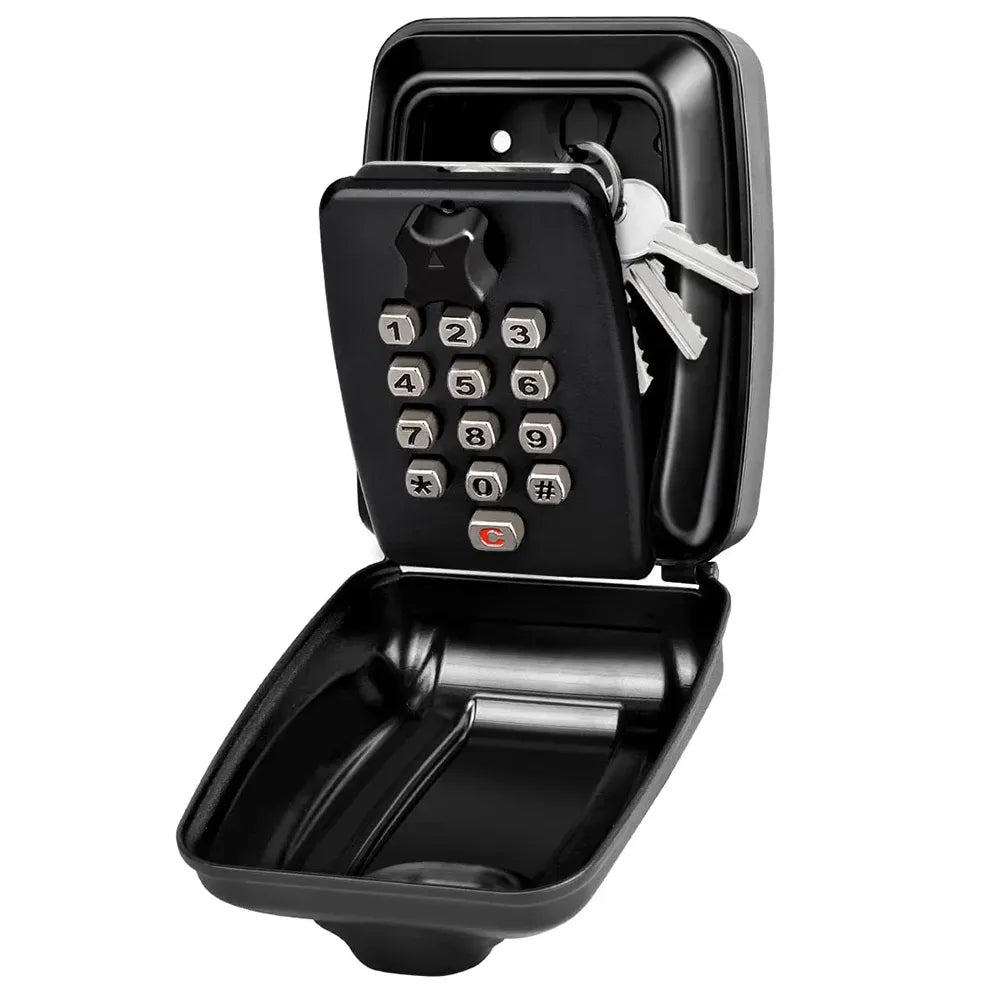 Caja fuerte de seguridad para llaves de montaje en pared e impermeable – Guardallaves con cerradura y código numérico para exterior