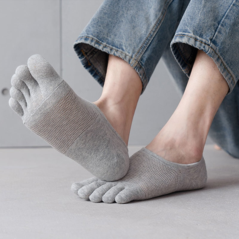 Calcetines con dedos transpirables